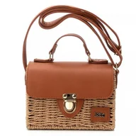 Torebki damskie - Torebka damska XTI 184429 B.RAFIA. CAMEL - miniaturka - grafika 1