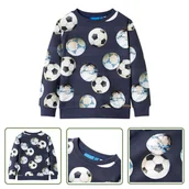 Bluzy dla dziewczynek - Bluza dziecięca - granatowa - 128 - Bluza Dla Dziecka - miniaturka - grafika 1