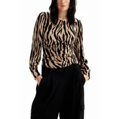 Bluzki damskie - Bluzka damska Desigua Tigris wzór animal print z długim rękawem-L - miniaturka - grafika 1