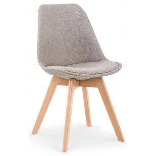 Stylowe tapicerowane krzesło drewniane Nives - jasny popiel - Krzesła - miniaturka - grafika 1