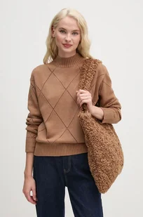 Pepe Jeans sweter IDRIS PERKINS damski kolor beżowy z półgolfem PL702215 - Swetry damskie - miniaturka - grafika 1