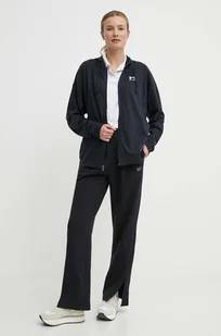 Under Armour bluza damska kolor czarny z kapturem gładka - Bluzy damskie - miniaturka - grafika 1