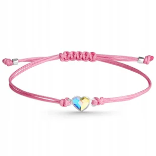 Bransoletka dla dziewczynki srebrna sznurkowa 925 - Bransoletki - miniaturka - grafika 1