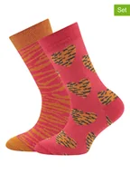 Skarpetki męskie - ewers Skarpety (2 pary) w kolorze pomarańczowo-czerwonym - miniaturka - grafika 1