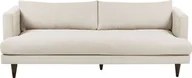 Sofy i kanapy - BELIANI Sofa 3-osobowa jasnobeżowa tapicerowana salon nowoczesny styl nóżki z drewna - miniaturka - grafika 1