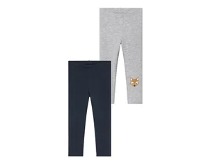 lupilu® Legginsy termiczne dziewczęce, 2 pary (98/104, Granatowy/szary) - Spodnie i spodenki dla dziewczynek - miniaturka - grafika 1
