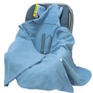 Otulacze - OTULACZ DO FOTELIKA NOSIDEŁKA MUŚLINOWY Z KAPTURKIEM KOCYK Kerstin - miniaturka - grafika 1