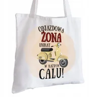 Torby i wózki na zakupy - Torba Bawełniana biała dla Żony Na Prezent ekologiczna Trwały Nadruk - miniaturka - grafika 1