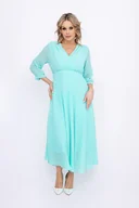 Sukienki - Miętowa Sukienka plisowana KEMELI - Tono - miniaturka - grafika 1