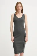 Sukienki - G-Star sukienka bawełniana kolor szary midi dopasowana D26593-E040 - miniaturka - grafika 1