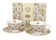 Filiżanki - Filiżanki do kawy i herbaty porcelanowe ze spodkami DUO royal ENGLISH ROSES WHITE 250 ml 2 szt - miniaturka - grafika 1