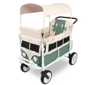 Wózki dziecięce - Wonderfold Wózek 4-Osobowy Vw4 Volkswagen Sage Green 558138 - miniaturka - grafika 1