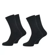 Skarpetki męskie - Nur Der Herren Bawełna Stretch Doppelpack Skarpety (zestaw 2) Mężczyźni, szary (Anthrazitmel.), 39-42 EU - miniaturka - grafika 1