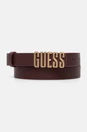 Paski - Guess pasek MERDIAN damski kolor bordowy BW9114 P4225 - miniaturka - grafika 1