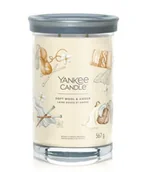Świece - Yankee Candle Soft Wool & Amber Signature Large Tumbler Świeca zapachowa 567 g - miniaturka - grafika 1