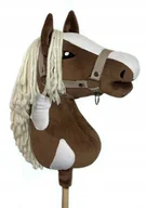 Maskotki i pluszaki - HOBBY HORSE A3, KOŃ NA KIJU - WESTERNOWY, W ŁATKI + KANTAR + GRATIS - miniaturka - grafika 1