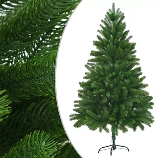 vidaXL Sztuczna choinka z lampkami LED i bombkami, 180 cm, zielona - Choinki - miniaturka - grafika 1