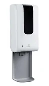 Dozowniki papieru i mydła dla firm - Nimco Program higieny - Bezdotykowy dozownik żelu dezynfekcyjnego lub mydła z kroplomierzem, biało-szary HPU 31S-M-O - miniaturka - grafika 1