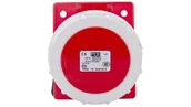 Gniazdka elektryczne - Gniazdo tablicowe skośne 16A 5P 400V /80x97/ czerwone IP67 4152-6F78 - miniaturka - grafika 1