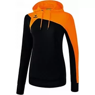 Bluzy damskie - Erima Erima Club 1900 2.0 bluza damska z kapturem czarny czarny, pomarańczowy 36 1070728 - miniaturka - grafika 1