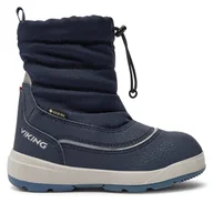 Buty dla chłopców - Śniegowce Viking Toasty Pull-On Warm Gtx GORE-TEX 3-94015-5 Granatowy - miniaturka - grafika 1