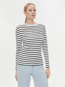 Bluzki damskie - Tommy Hilfiger Bluzka Cody WW0WW40829 Écru Slim Fit - miniaturka - grafika 1