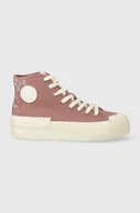 Trampki damskie - Pepe Jeans trampki PLS31554 damskie kolor różowy SAMOI DIVIDED - miniaturka - grafika 1