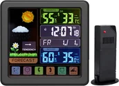 Stacje pogodowe - INF Stacja pogodowa bezprzewodowa, wewnętrzna, zewnętrzna, z termometrem/zegarem atomowym - miniaturka - grafika 1