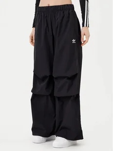 adidas Spodnie dresowe Essentials Ripstop JD0785 Czarny Loose Fit - Spodnie sportowe damskie - miniaturka - grafika 1