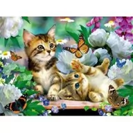 Zabawki kreatywne - Jupiter Diamentowa mozaika Bawiące się kotki 60698 - miniaturka - grafika 1