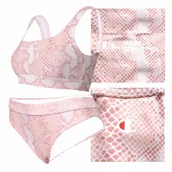 Stroje kąpielowe - Champion Strój Kąpielowy Dwuczęściowy Jasny Róż Bikini Top Rozmiar XL - miniaturka - grafika 1