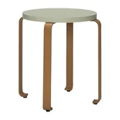 Taborety i hokery - Pomarańczowo-zielony stołek z drewna jesionowego Smile - Hübsch - miniaturka - grafika 1