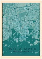 Plakaty - Galeria Plakatu, Plakat, Mapa Twojego Miasta Vintage, 42x59,4 cm - miniaturka - grafika 1
