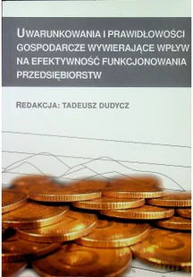 Uwarunkowania i prawidłowości gospodarcze wywierające wpływ na efektywność funkcjonowania przedsiębiorstw Używana - Biznes - miniaturka - grafika 2