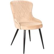 Krzesła - Signal Meble Krzesło LOTUS Velvet Czarny/Beż Bluvel 28 Klasyczne Salon/Sypialnia - miniaturka - grafika 1