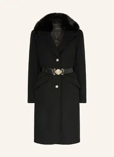 Guess Płaszcz New Patrice Z Odpinanym Sztucznym Futrem schwarz - Płaszcze damskie - miniaturka - grafika 1