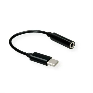 VALUE 12.99.3214 kabel audio 0,13 m 3.5mm USB Czarny - Kable komputerowe i do monitorów - miniaturka - grafika 1