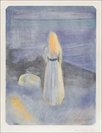 Plakaty - Young Woman on the Beach (1896), Edvard Munch -  plakat Wymiar do wyboru: 50x70 cm - miniaturka - grafika 1
