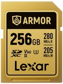 Karty pamięci - Lexar 256GB SDXC ARMOR Gold UHS-II U3, Stainless Steel, IP68 R280/W210 (V60)  - miniaturka - grafika 1