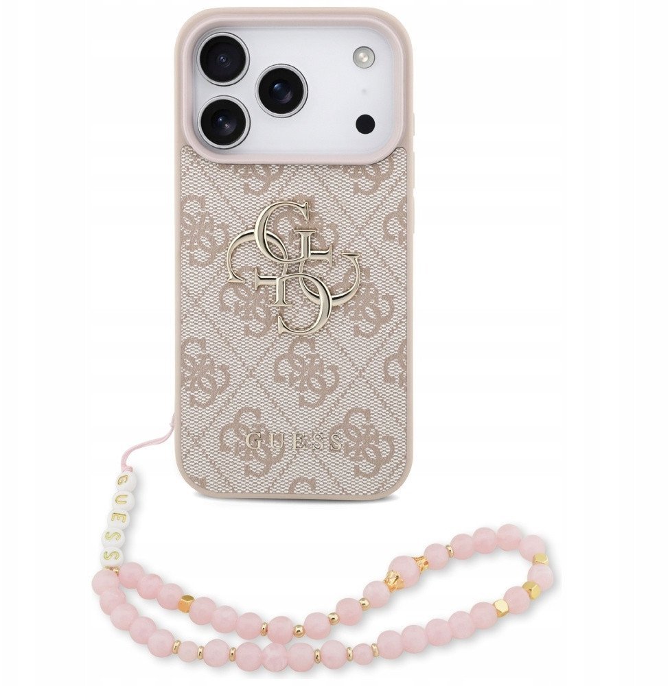 Etui Guess 4G Strap 4G Classic Logo do iPhone 17 Pro różowy