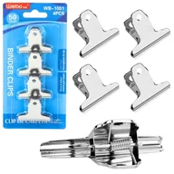 Spinacze i klipsy do papieru - Leantoys Klipsy metalowe biurowe 4szt 50mm - artykuł papierniczy - miniaturka - grafika 1