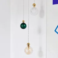 Lampy sufitowe - EBB & FLOW Uva M lampa wisząca złota zielona - miniaturka - grafika 1
