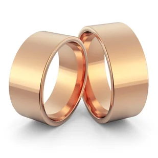 Obrączki ślubne klasyczne płaskie 8 mm - Obrączki ślubne - miniaturka - grafika 2