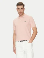 Koszulki męskie - Lacoste Polo L1264 Różowy Classic Fit - miniaturka - grafika 1