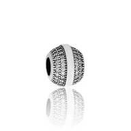 Wisiorki - Srebrna zawieszka do bransoletki z cyrkoniami pr. 925 - miniaturka - grafika 1