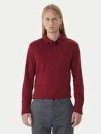 Koszulki męskie - Calvin Klein Polo LV040EM909 Bordowy Regular Fit - miniaturka - grafika 1