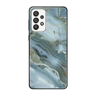 Pokrowiec König Design kompatybilny z Samsung Galaxy A73 5G - plastikowe, miękkie etui na telefon - marmurowy niebieski - Etui i futerały do telefonów - miniaturka - grafika 1