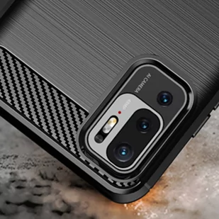 Spacecase Carbon Redmi Note 10 5G/Poco M3 Czarny - Etui i futerały do telefonów - miniaturka - grafika 1
