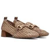 Mokasyny damskie - Mokasyny damskie na obcasie Hispanitas RHV264828 MARRAKECH-V26 DESERT R.39 - miniaturka - grafika 1