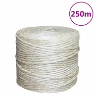 Pasmanteria - vidaXL Sznur, sizal 100%, 4 mm, 250 m - miniaturka - grafika 1